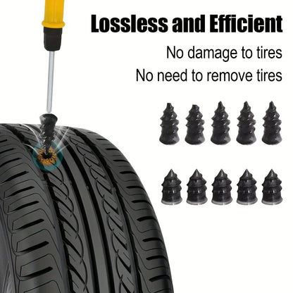 Motorcycle Tire Repair Kit - Professional Emergency Puncture Fix for Motorcycle and Car Tires