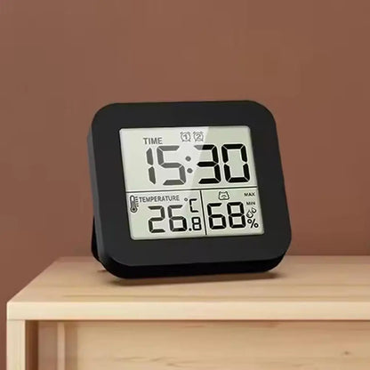 LCD Digital Alarm Clock Waterproof Bathroom Shower Timer For Cooking Shower Timer Temperature Humidity Display Hanger