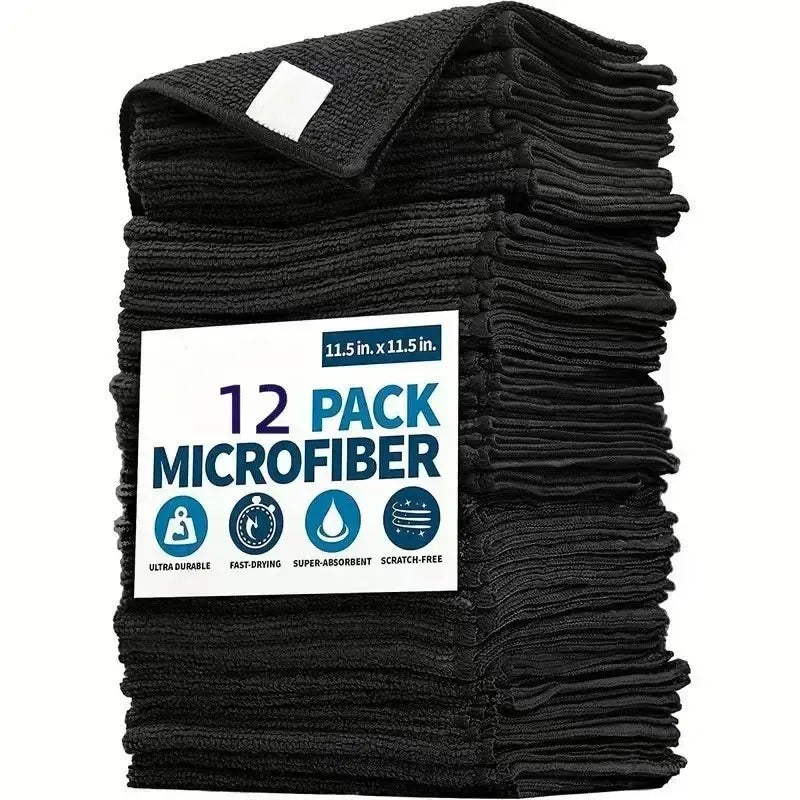 Multi-Use Microfiber Cleaning Towel - 30x30cm Ultra Soft Absorbent Cloth for Car Detailing, Polishing & Household