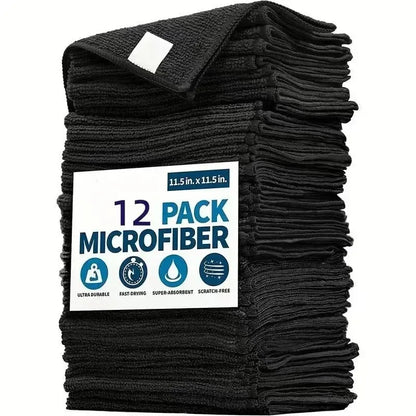 Multi-Use Microfiber Cleaning Towel - 30x30cm Ultra Soft Absorbent Cloth for Car Detailing, Polishing & Household