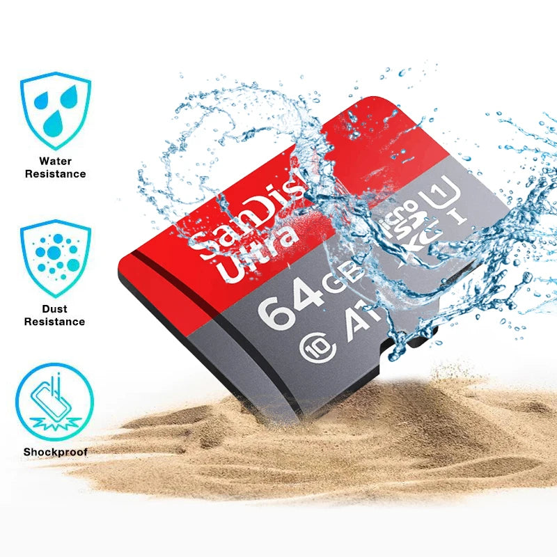 Original SanDisk Memory card 32GB 64GB Class10 128GB 140MB/s UHS-I flash micro TF/SD Card C10 Ultra A1 microSDHC/SDXC