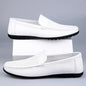 New men's daily casual leather shoes driving shoes new hollow Doudou men's shoes outdoor lazy pedal