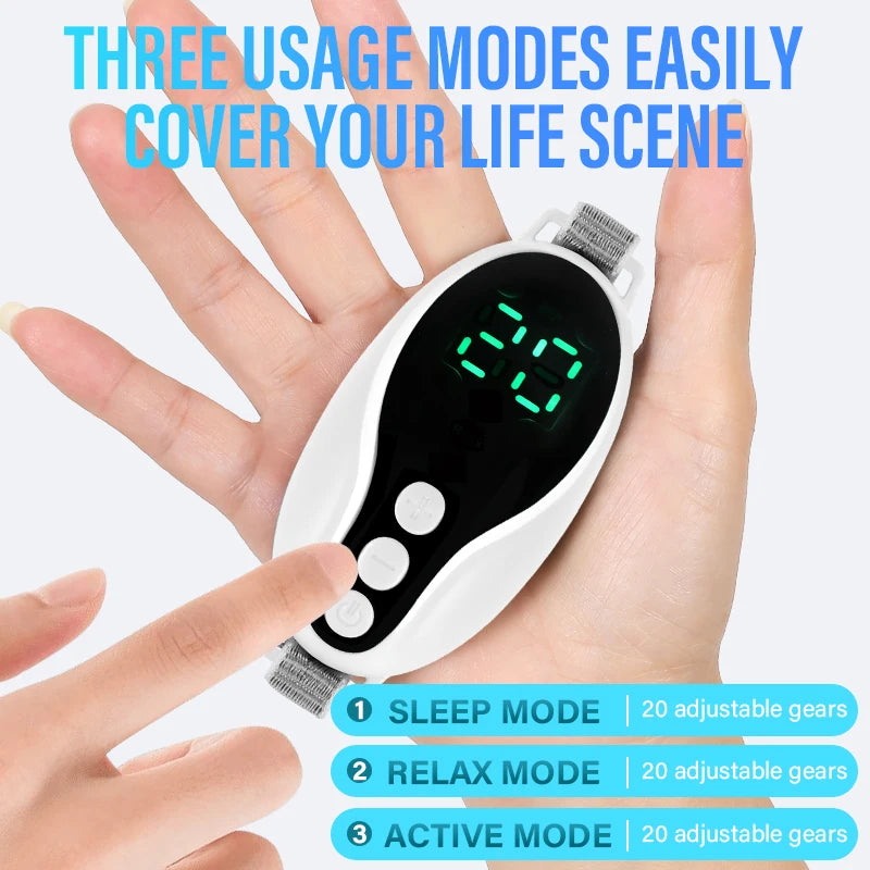 New 1 Set Handheld 20 Levels EMS Sleep Aid Relaxation Treatment Microcurrent Pulse Hypnosis Device Suitable Insomnia Anxiety