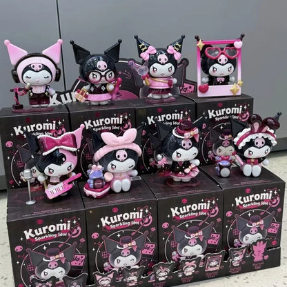 Sanrio Kuromi Sparkling Idol Series Cartoon Blind Box Toy Creative Personalized Desktop Ornaments Statue Model Surprise Gift Box