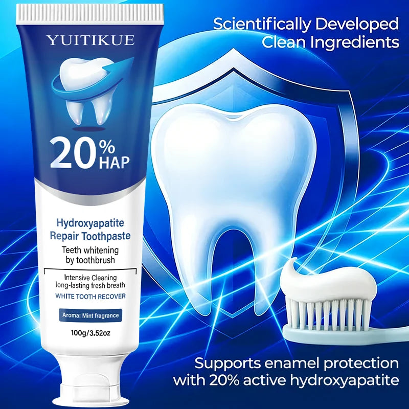 20% Hydroxyapatite Protects Gum Health, Removes Dental Plaque and Stains, Freshens Breath, Deeply Cleans, and Brightens Teeth