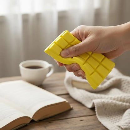 PU Soft Simulated Chocolate Squeeze Toy - Slow Rebound Stress Reliever for Office, Hand Relaxation, Desk Decor Gift