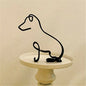 Wrought Iron Dog Statue Abstract Bulldog Dachshund Labrador Chihuahua Pastoral Dog Ornament Animal Sculpture Art Figurine Crafts