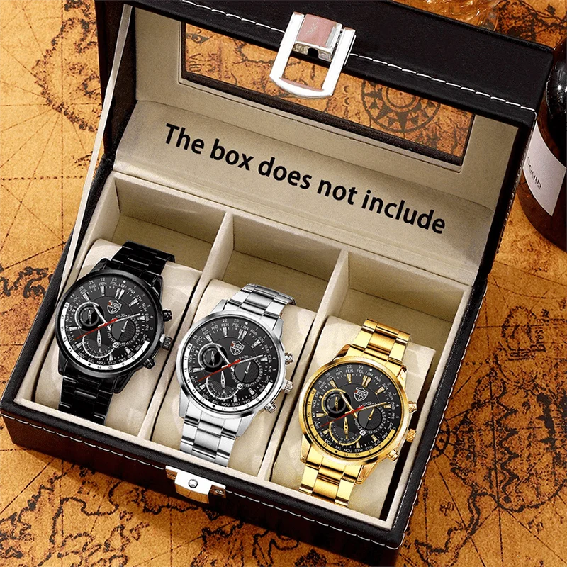5p/set Business Casual Fashion Watch Set for Men, Travel Party Meeting Fashion Quartz Watch Set for Men, Halloween Gifts