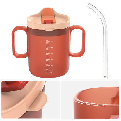300ml Elderly Care Cup PP Water Cup With Handles Mugs Slowly release water Anti overflow Cup  Recovery Feeding Drinking Cup
