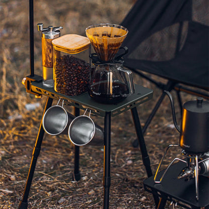 Outdoor Table And Chair Dual-Use Table, Liftable Portable Stool Outdoor Fishing Camping Chair Desk