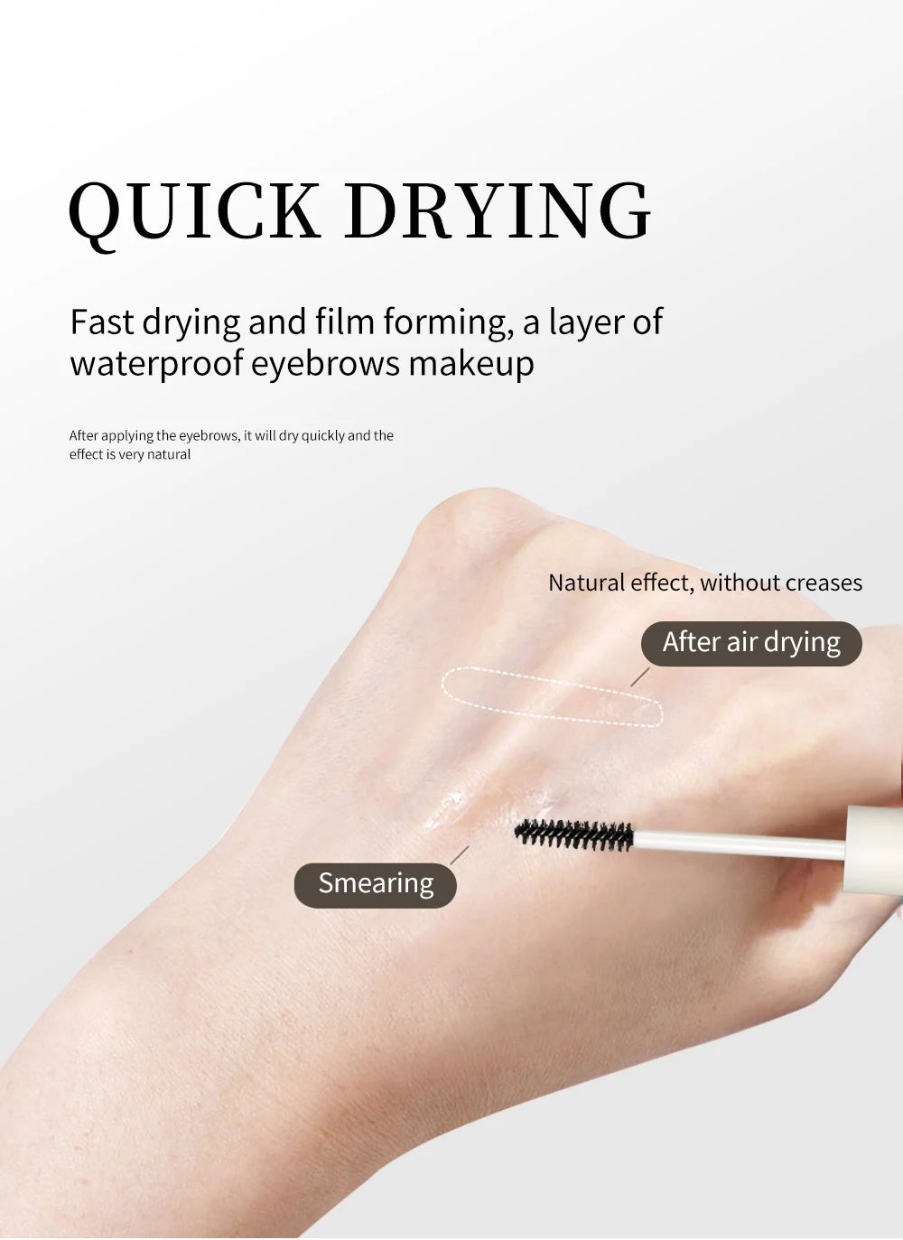 QIBEST Transparent Eyebrow Gel Long Lasting Shape Natural Three Dimensional Moisturizing Eyebrow Styling Gel Makeup Brow Soap