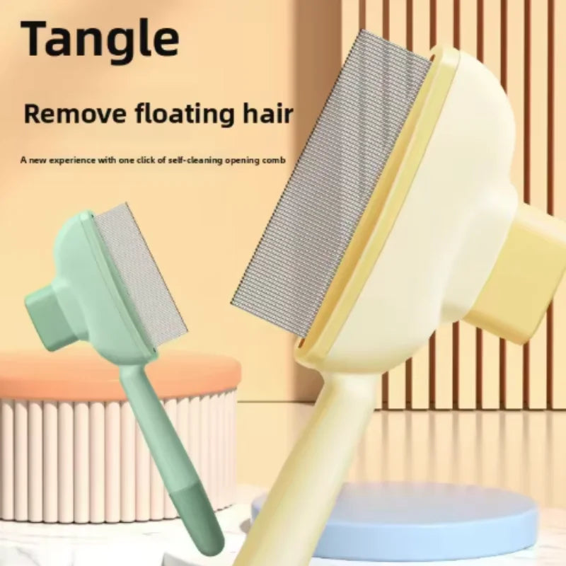 Dog Comb Pet Hair Remover One Button Dogs Brush Self-cleaning Cat Brush Massage Combs for Dog Grooming Brushes for Pet Products
