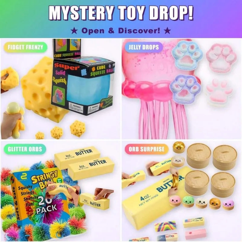 Holiday Squishy Blind Box Mystery Surprise Squeeze Toy Cute Fidget Toy Stress Relief Toy 1PC Random Gift Set