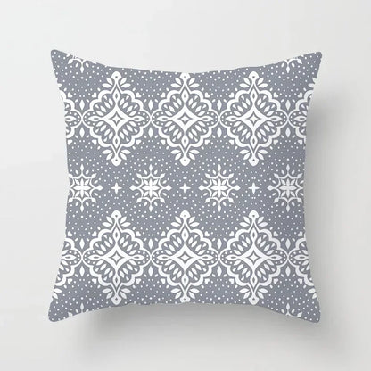 European Gray Pillowcase Geometric Pillow Cover Sofa Cushion Cover Garden Throw Pillows Hotel Outdoor Cushions car Chair 45X45cm