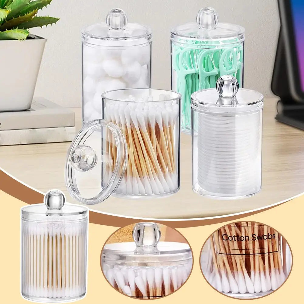 Plastic Cotton Swab Ball Pad Holder Storage Box Makeup Cotton Pad Organizer Bathroom Storage For Cosmetics Makeup Remover Pad
