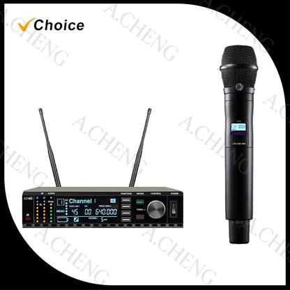 A.CHENG AD4G ksm11 Wireless Microphone System, High Quality Equipment, UHF, Professional, For Stage Performances, Long Distance