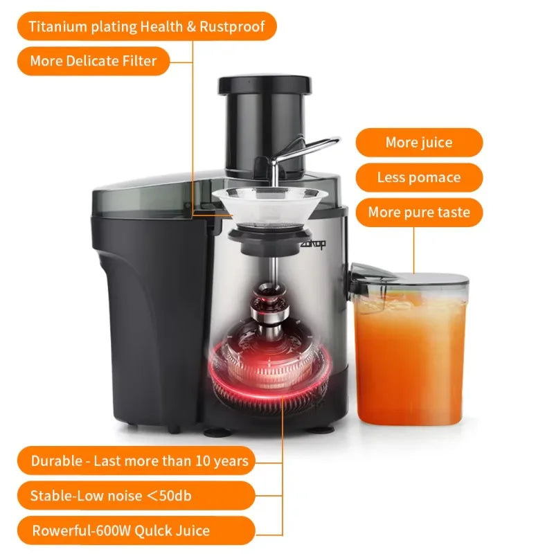 Juicer ALW-J01 110V/220V  Centrifugal Electric Fully Automatic Stainless Steel Multi-Function Juicer Separation for Home Use