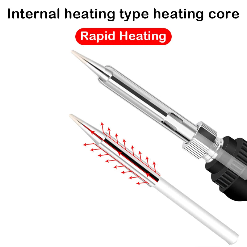 60W Soldering Iron Adjustable Temperature Electric Solder Iron Rework Station Mini Handle Heat Pencil Welding Repair Tools