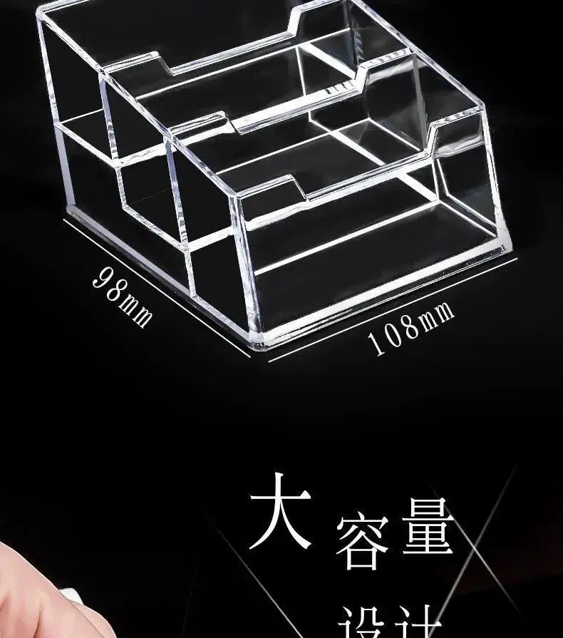 Business Card Stand Creative Transparent Acrylic Card Storage Box Business Large Capacity Card Box