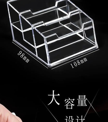 Business Card Stand Creative Transparent Acrylic Card Storage Box Business Large Capacity Card Box