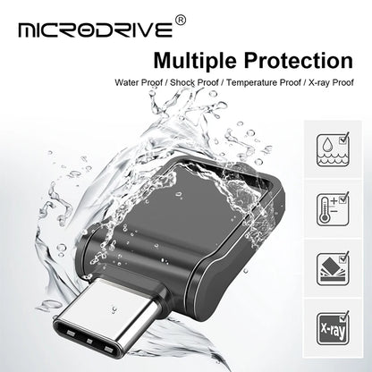 USB Flash Drive 16gb 32GB OTG Metal USB 2.0 Pen Drive Key 64GB Type C High Speed pendrive Mini Flash Drive Memory Stick