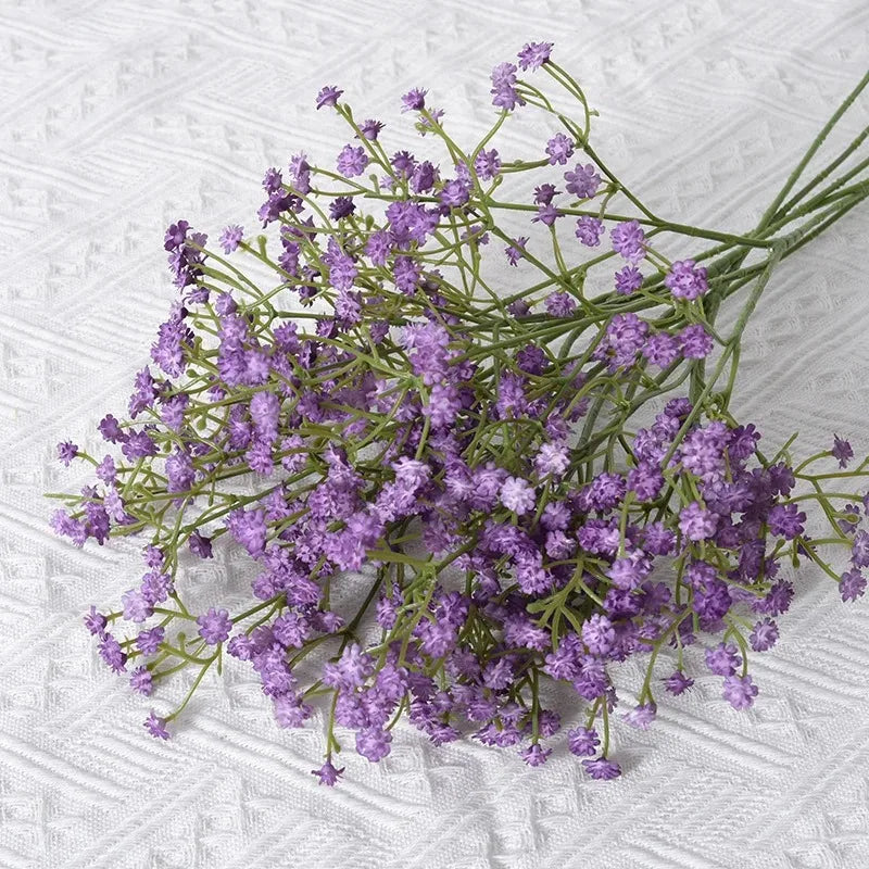 Artificial Plastics Gypsophila Flower Outdoor Garden Party Courtyard Home Vases Table Wedding Bridal Bouquet DIY Gifts Accessory
