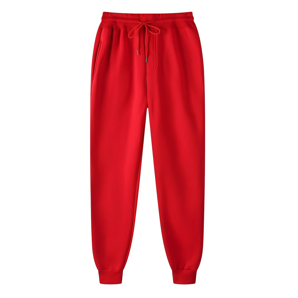 Unisex Solid Jogger Sweatpants Elastic Drawstring Cuff Sports Pants Multi-color Loose Fit Casual Gym Running Trousers Size S-3XL