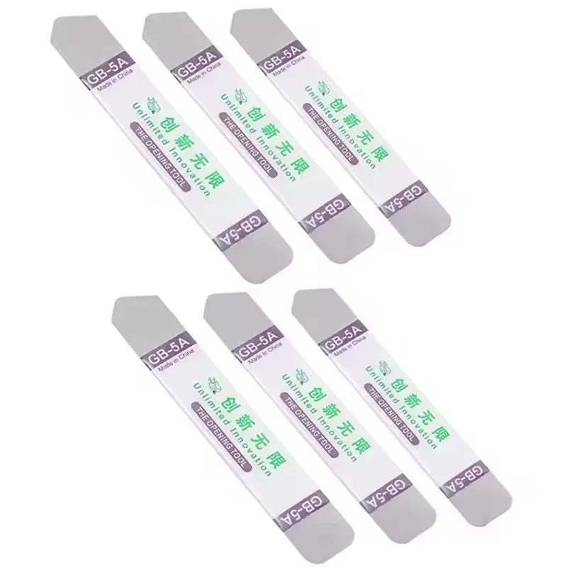 1-6PCS Stainless Steel Blade Soft Thin Pry Spudger Cell Phone Tablet Screen Battery Opening Tools for Samsung iPhone iPad Opener