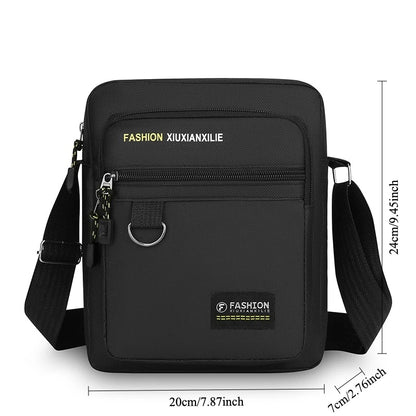 Men's Crossbody Bag Large Capacity MultiPocket Waterproof Oxford Casual Business Shoulder Sling Messenger for TravelDailyCommute