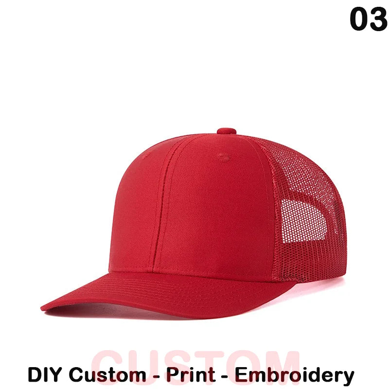 Fedoryn Custom Embroidery Baseball Cap for Men and Women DIY Design Mesh Cap LOGO Print Hat Quality Truck Hat Wholesale Unisex