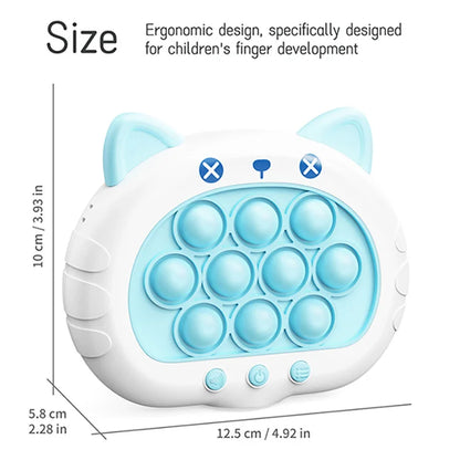 3 Colors 1 pcs Electronic Pop Quick Push Bubbles Game Machine Kid Cartoon Fun Squeezing Toys Anti Stress Sensory Bubble Toy Gift