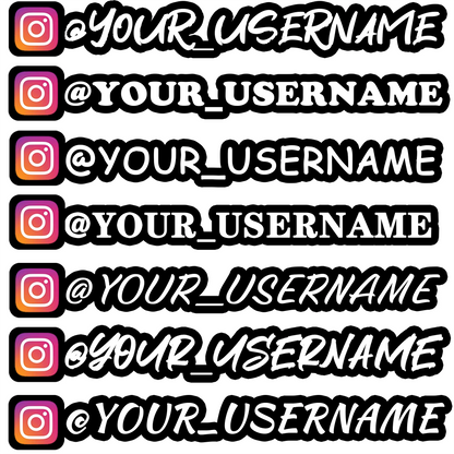 Vinyl Stickers DIY with Custom Usernames, Instagram, TikTok, YouTube, Facebook Stickers for Car, Motorcycle (Default Icon 1)