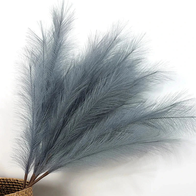 90/120CM 1Pcs Fluffy Pampas Grass Bouquet for Wedding Home Party Vase Decoration Boho Fake Plant Reed Flowers Arrangement