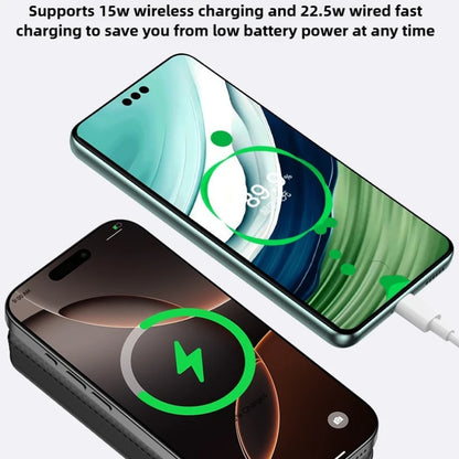 22.5W Fast Charging & Wireless Charging 18650 Battery Power Case - 8x18650 Battery Holder with Outdoor Camping LED Light