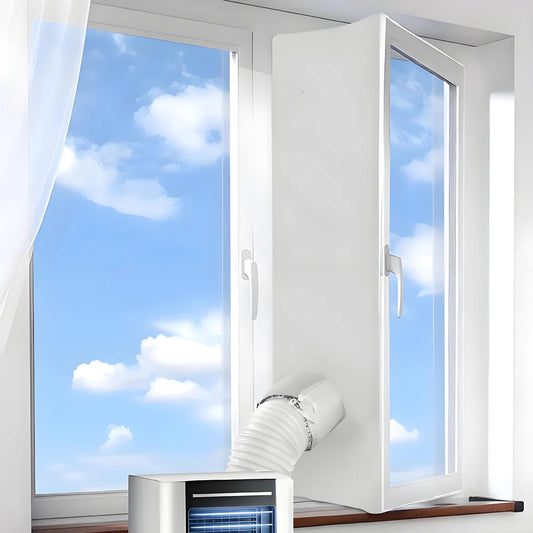 Universal Window Seal, Portable, Air Conditioner And Tumble Dryer with Zip and Adhesive Fastener Works,Waterproof Window Seal