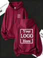 Customize Womens Hoodies Street Oversized Pocket Sweatshirts Hip Hop Unisex Tops DIY Your Logo/Graphic Pullovers Woman Clothes