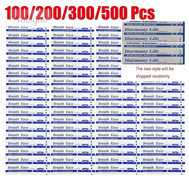 100-500PCS Breath Nasal Strips Stop Snoring Nose Patch Right Aid Easier Breathing Sleep Aid Device Good Sleeping Patch