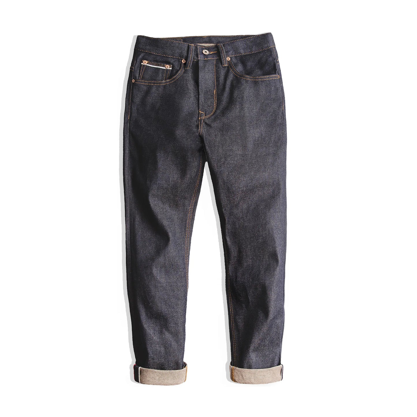 Maden Retro 11.6oz Cotton Selvedge Raw Denim Jeans Tapered Regular Fit Jeans with Zipper Fly High Quality Versatile Men's Pants