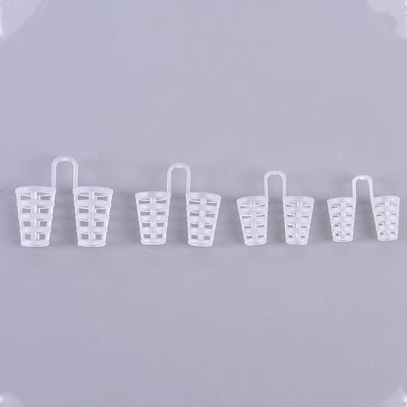 {#} 1pc Anti Snoring Device Aid Sleeping Soft Safe Silicone Boxed Comfortable Nasal Dilators Stop Nose Clips 4 Sizes