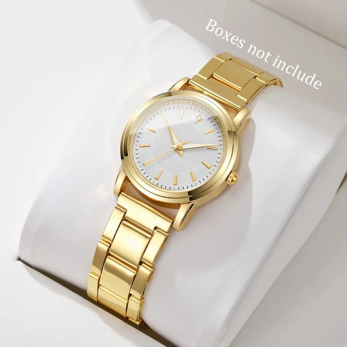 Fashion Women Watches Casual Alloy Band Simple Dial Analog Quartz Wristwatch（Without Box）