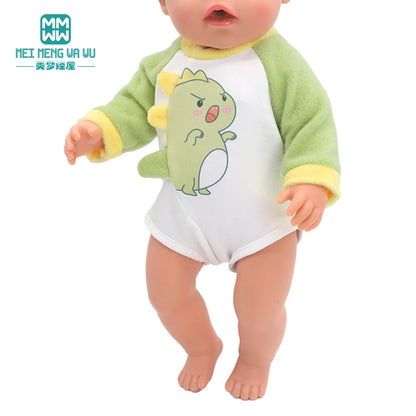 Fits 17-18inch American Doll and New Born Doll Clothes Fashion Dresses, Hooded Jumpsuit, Cardigan Strap Skirts Toys Gifts