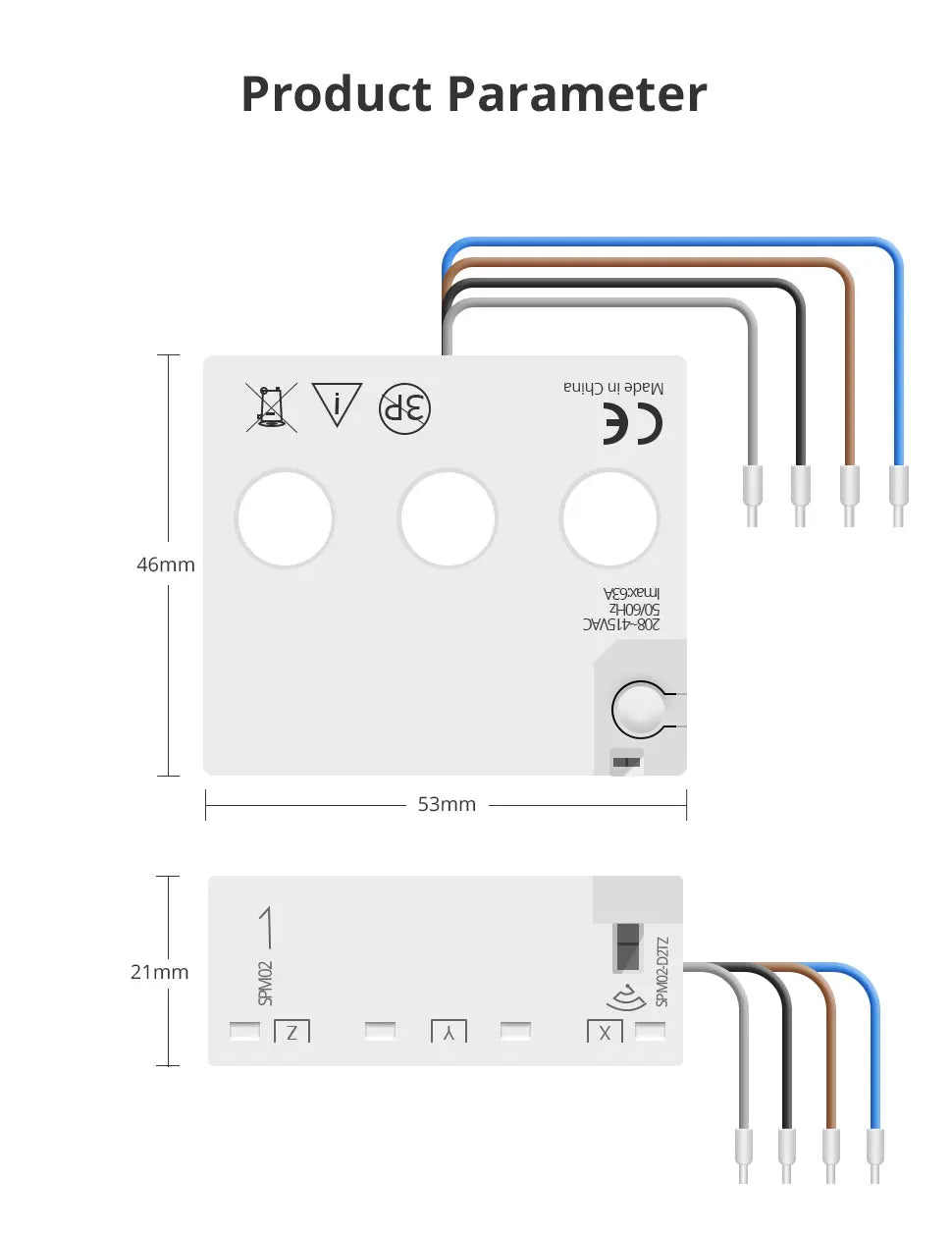 Zemismart 120A Zigbee WiFi 3 Phase Energy Meter Smart Din-rail Power Monitor Withdrawable Split-core CTs Works with Tuya App