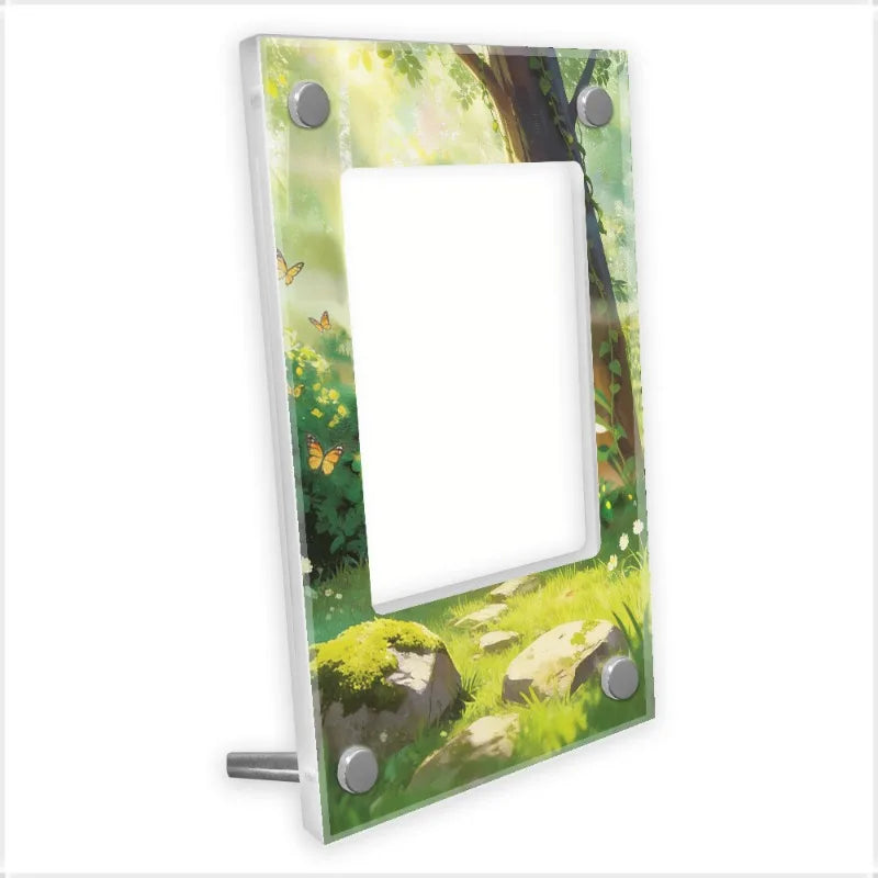 Art Display For Pokemon Cards PTCG Qikatchu Ex Anime Game Collection Expand Gifts Keychain Self Made Acrylic Protective Case Toy