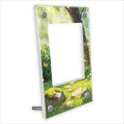 Art Display For Pokemon Cards PTCG Qikatchu Ex Anime Game Collection Expand Gifts Keychain Self Made Acrylic Protective Case Toy