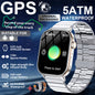 2026New Military Dual-band GPS Smart Watch Compass IP68K Waterproof Bluetooth Call Heart rate Sports Smart Watch For IOS Andriod