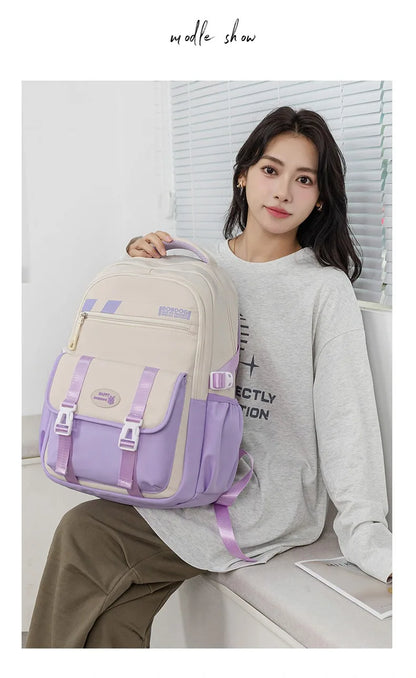 New School Bag with High Appearance Level Junior High School Backpack Large Capacity Primary School Backpack Ins Wind