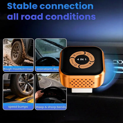 4in1 Wireless CarPlay Dongle Wireless Android Auto Adapter AI Smart Box Car Intelligent Systems For Car With Wired CarPlay