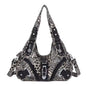Versatile Women Handbags Leopard Shoulder Bag Top-handle Bag Fashion Satchel Dumpling Pack Shoulder Bag Large Tote Bag Purse