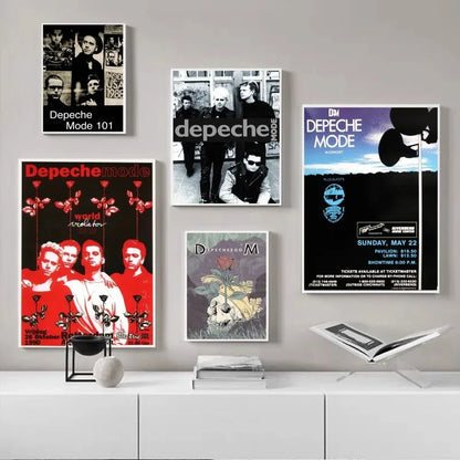 D-Depeche-Mode Singer Star Anime Posters Room Bar Cafe Room Decor Canvas Painting