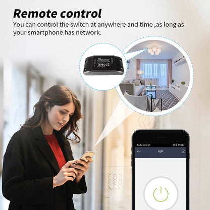 Universal Breaker Timer Smart Life APP Wireless Remote Control Works with Alexa Google Home DIY WiFi Smart Light Switch